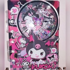 New! Kuromi Holographic Pink & Black A6 Size Acrylic Shaker Notebook With Paper